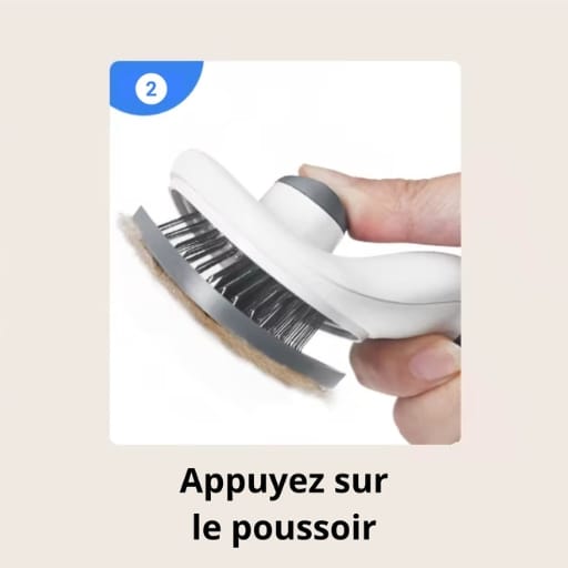 brosse autonettoyante pour chien et chat